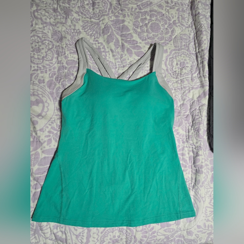 Teal and Gray Tank Top